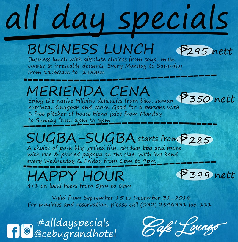 Cebu Grand Hotel - Promos